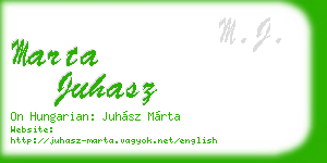 marta juhasz business card